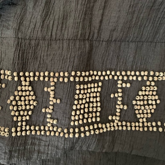 BCBG wooden bead pattern dress in olive green - Picture 7 of 11